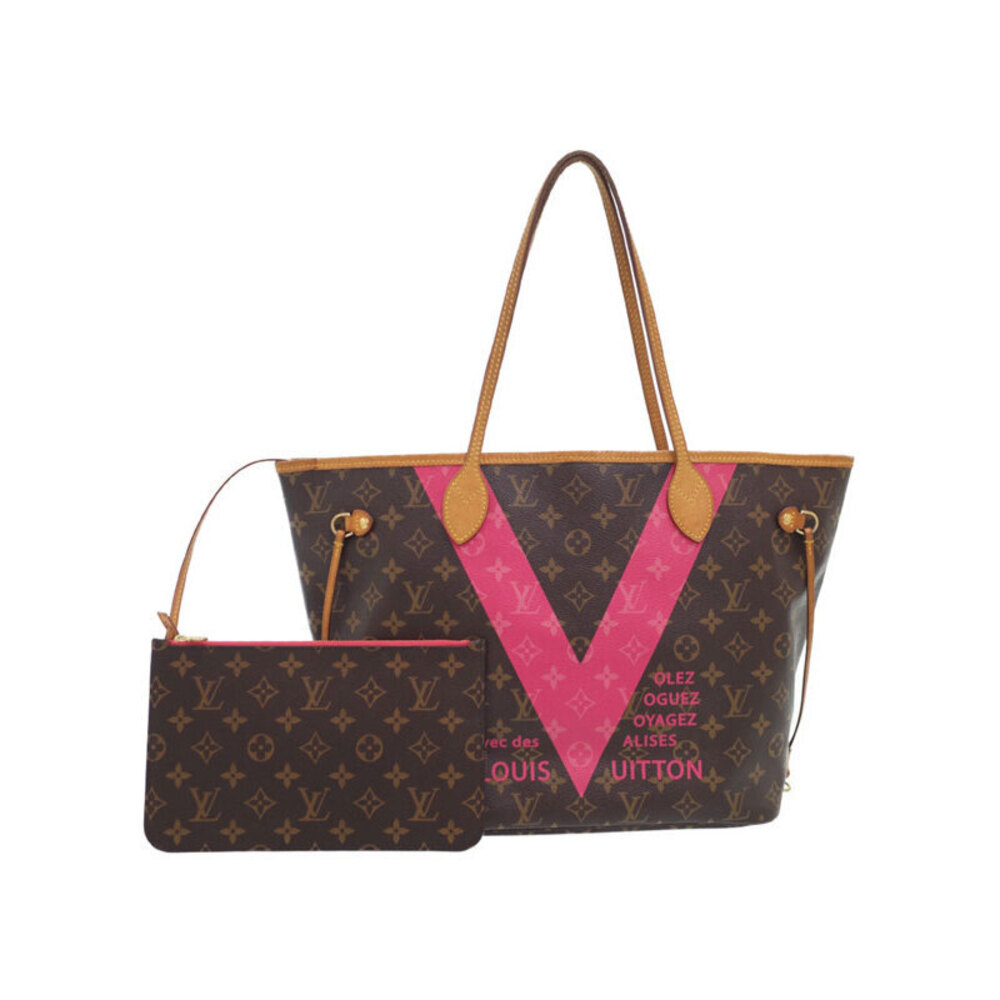 Louis Vuitton Monogram V Line Neverfull Tote Bag